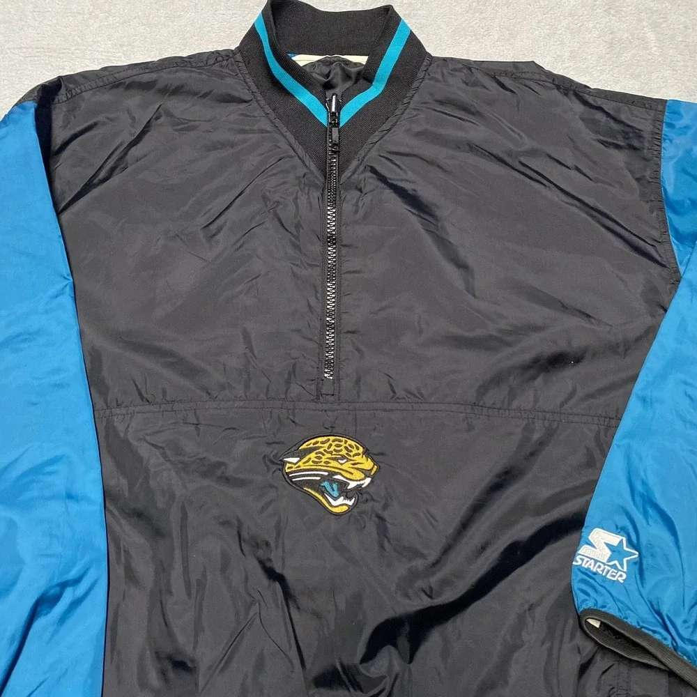 Vintage Jacksonville Jaguars Starter Jacket Mens XL Reversible Windbreaker 90s